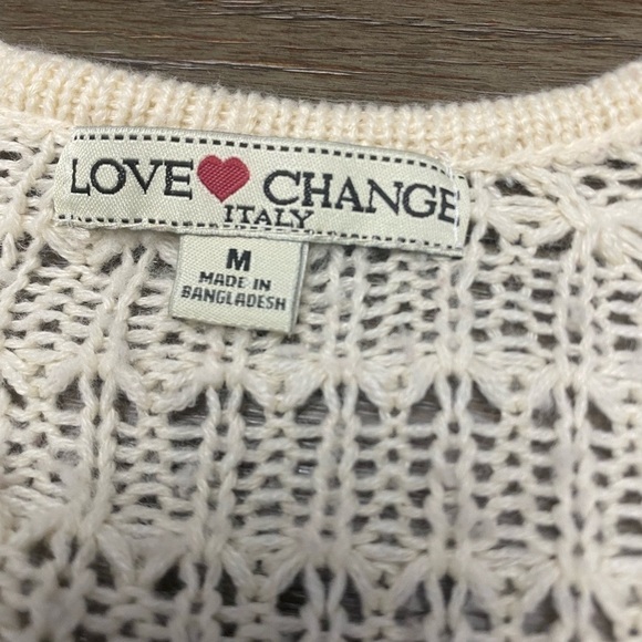 Love Change Loose Open Knit Sweater Women Size Medium - Picture 3 of 7